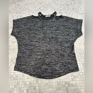 Rag & Bone Jean Spacedye Cut Out Cold Shoulder Shirt